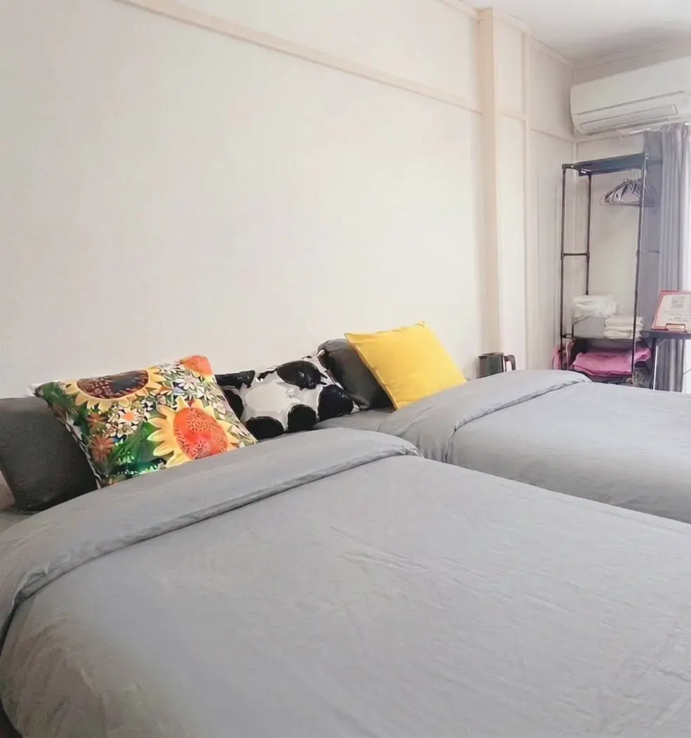 one of the rooms, in the morning