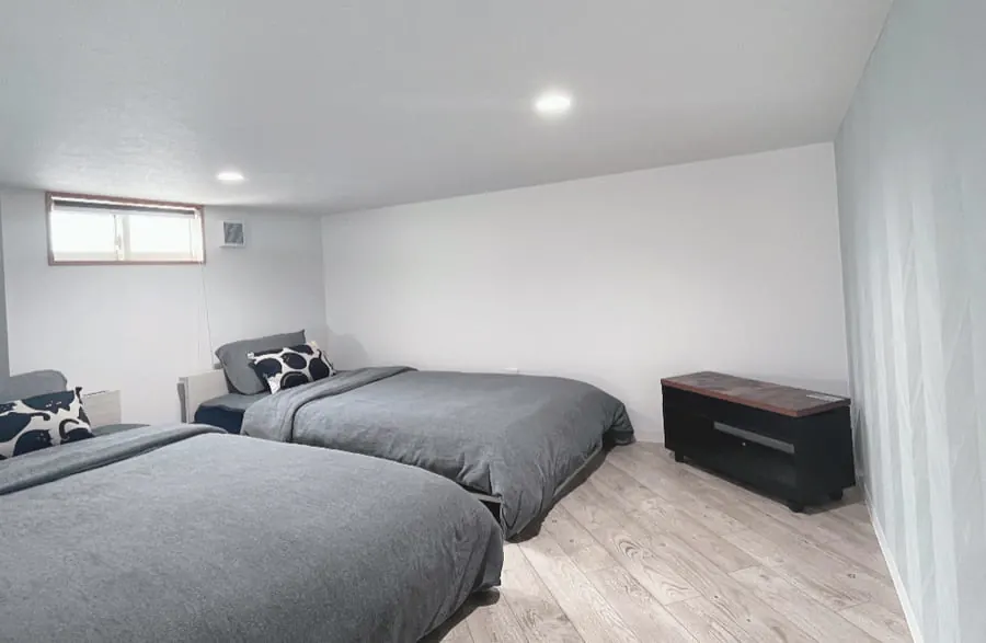 the loft under the roof, with its two beds